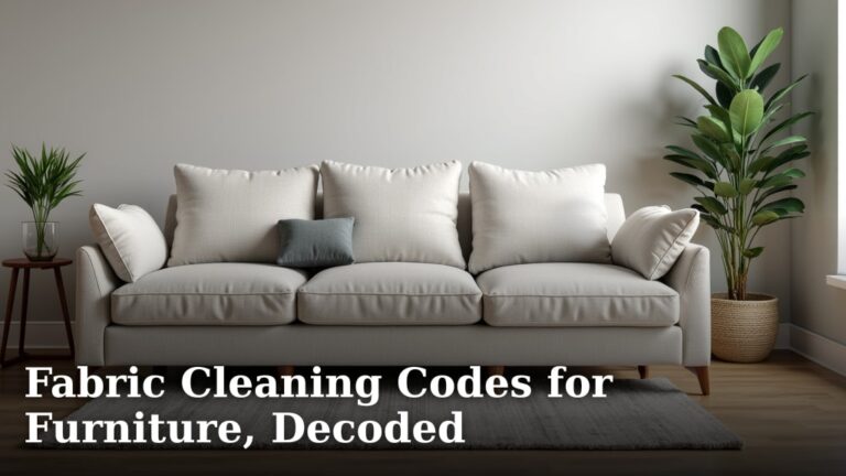 Fabric Cleaning Codes for Furniture, Decoded