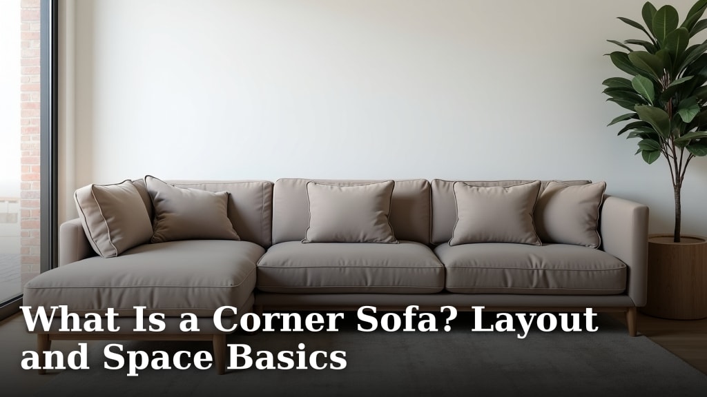 What Is a Corner Sofa? Layout and Space Basics