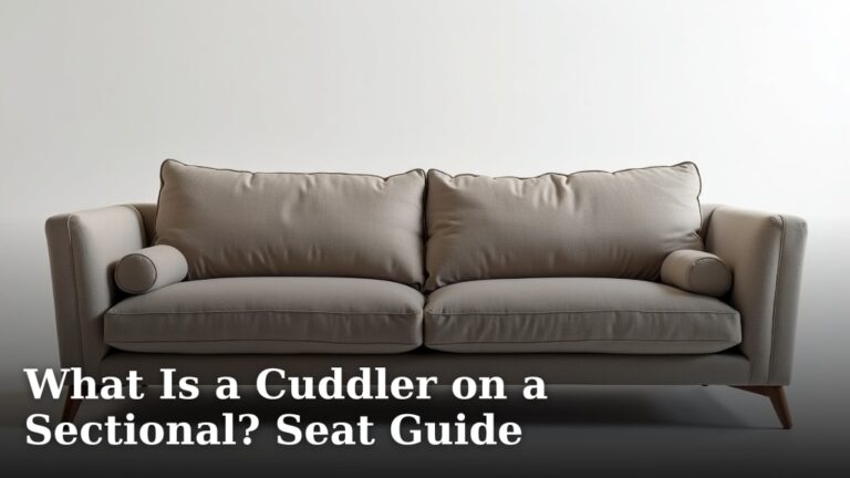 What Is a Cuddler on a Sectional? Seat Guide