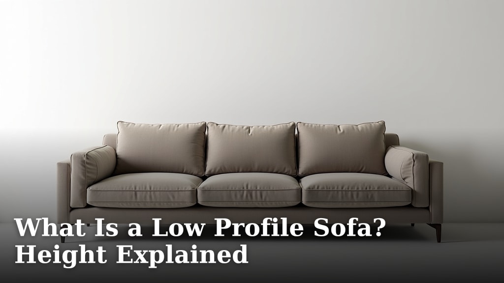 What Is a Low Profile Sofa? Height Explained
