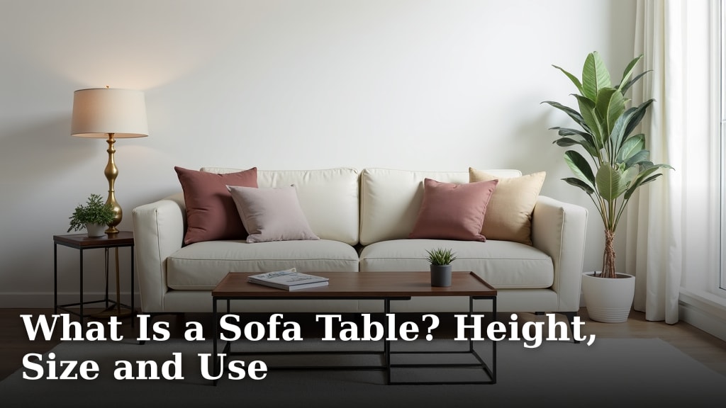 What Is a Sofa Table? Height, Size and Use