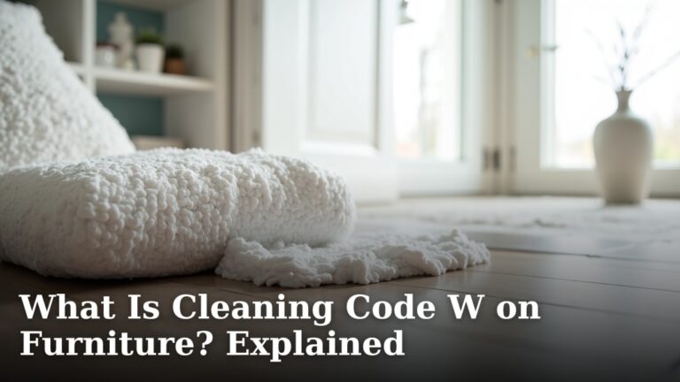 What Is Cleaning Code W on Furniture? Explained