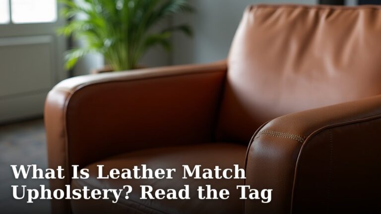 What Is Leather Match Upholstery? Read the Tag
